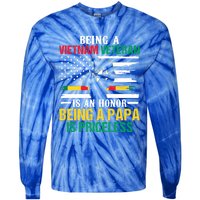 Being Vietnam Veteran Is An Honor Being Papa Is Priceless Gift Tie-Dye Long Sleeve Shirt