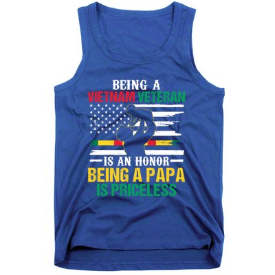 Being Vietnam Veteran Is An Honor Being Papa Is Priceless Gift Tank Top