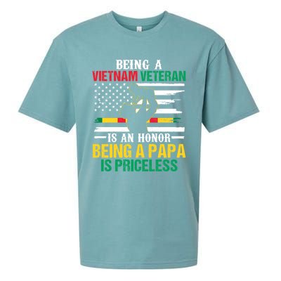 Being Vietnam Veteran Is An Honor Being Papa Is Priceless Gift Sueded Cloud Jersey T-Shirt