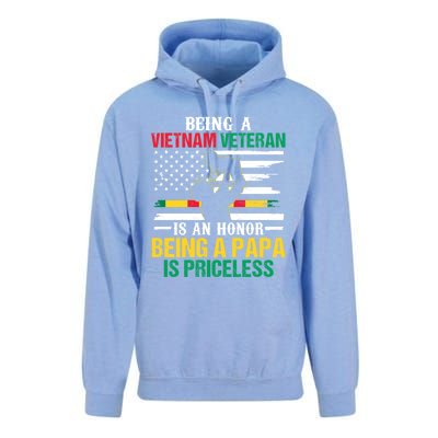 Being Vietnam Veteran Is An Honor Being Papa Is Priceless Gift Unisex Surf Hoodie