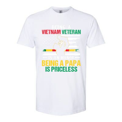 Being Vietnam Veteran Is An Honor Being Papa Is Priceless Gift Softstyle CVC T-Shirt