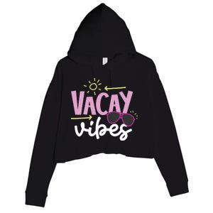 Beach Vacay Vibes Gift Crop Fleece Hoodie