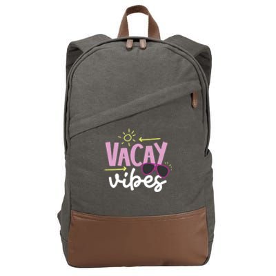 Beach Vacay Vibes Gift Cotton Canvas Backpack