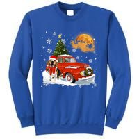 Beagle Vintage Wagon Red Truck Christmas Tree Pajamas Great Gift Sweatshirt