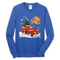 Beagle Vintage Wagon Red Truck Christmas Tree Pajamas Great Gift Tall Long Sleeve T-Shirt