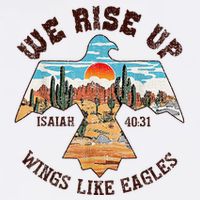 Bible Verse We Rise Up Wings Like Eagles Isaiah 4031 Flat Bill Trucker Hat