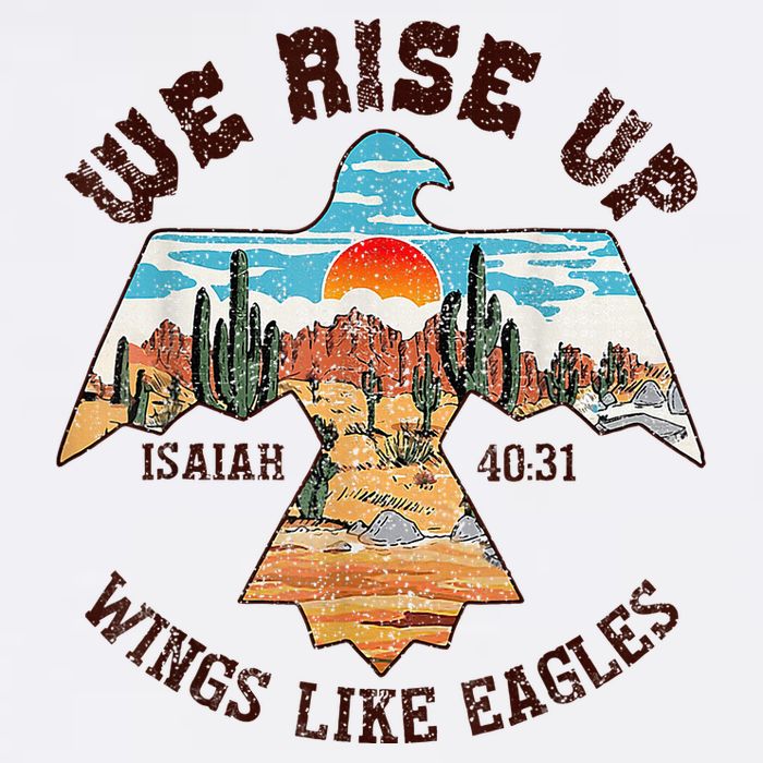 Bible Verse We Rise Up Wings Like Eagles Isaiah 4031 Flat Bill Trucker Hat
