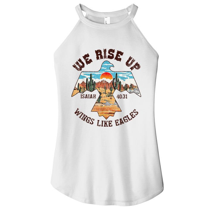 Bible Verse We Rise Up Wings Like Eagles Isaiah 4031 Women's Perfect Tri Rocker Tank