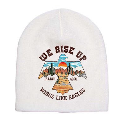 Bible Verse We Rise Up Wings Like Eagles Isaiah 4031 Short Acrylic Beanie