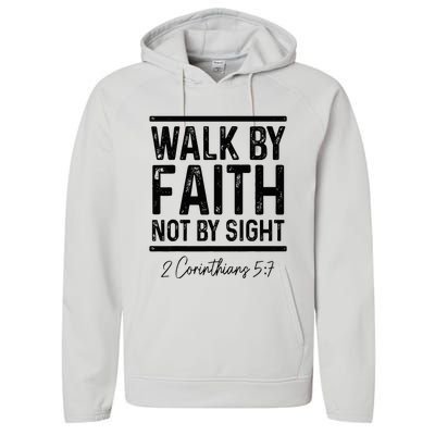 Bible Verse Walk Faith Not By Sight Christian Pastor Performance Fleece Hoodie