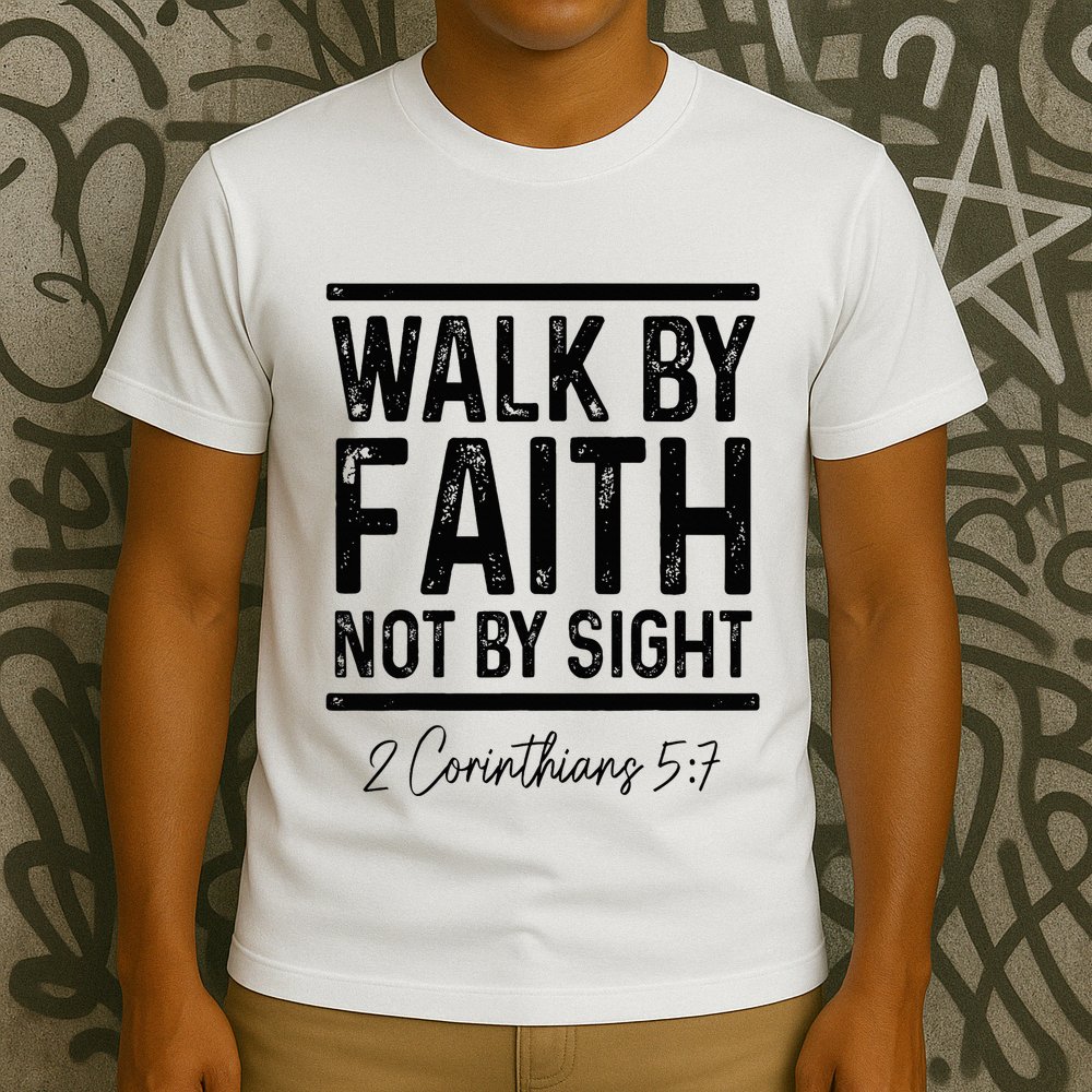 Bible Verse Walk Faith Not By Sight Christian Pastor T-Shirt