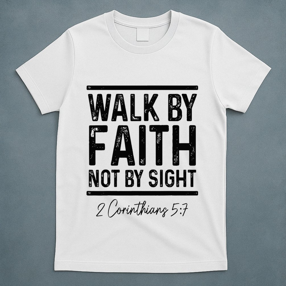 Bible Verse Walk Faith Not By Sight Christian Pastor T-Shirt