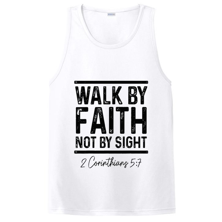 Bible Verse Walk Faith Not By Sight Christian Pastor PosiCharge Competitor Tank