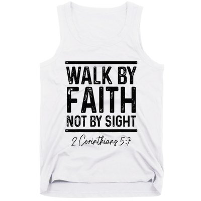 Bible Verse Walk Faith Not By Sight Christian Pastor Tank Top
