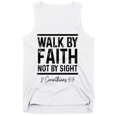 Bible Verse Walk Faith Not By Sight Christian Pastor Tank Top