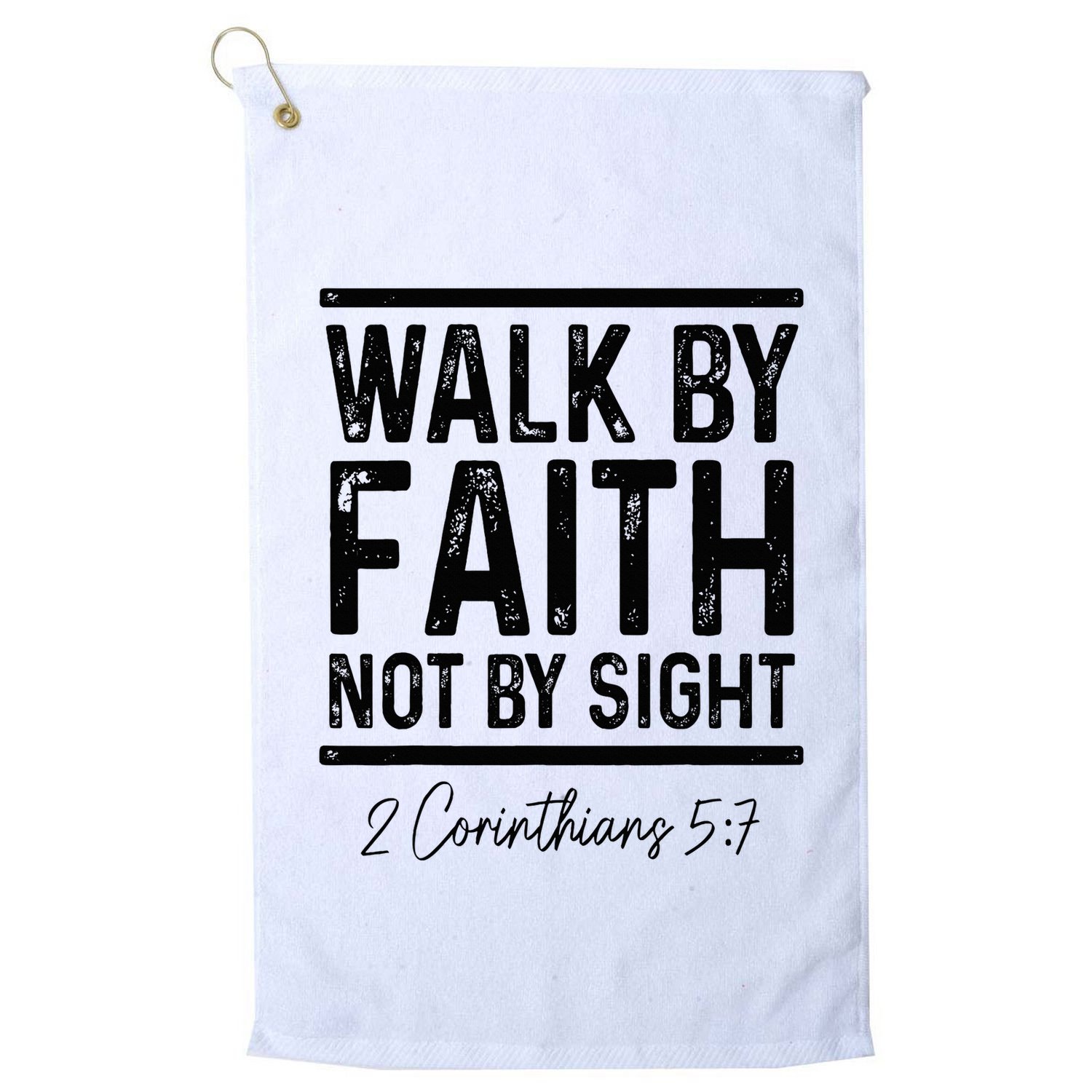 Bible Verse Walk Faith Not By Sight Christian Pastor Golf Towel