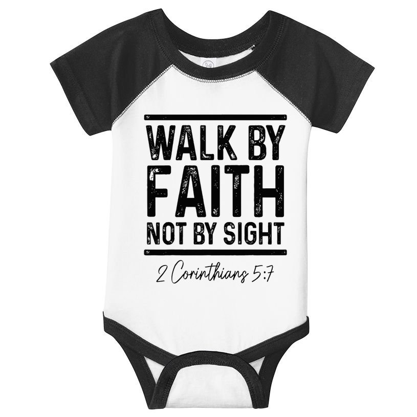 Bible Verse Walk Faith Not By Sight Christian Pastor Infant Baby Jersey Bodysuit