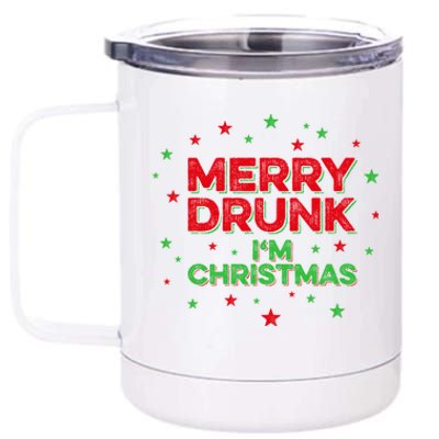 Beer Vodka Wine Xmas Ing Merry Drunk IM Christmas Gift 12 oz Stainless Steel Tumbler Cup