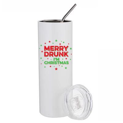 Beer Vodka Wine Xmas Ing Merry Drunk IM Christmas Gift Stainless Steel Tumbler