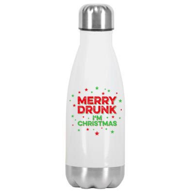 Beer Vodka Wine Xmas Ing Merry Drunk IM Christmas Gift Stainless Steel Insulated Water Bottle