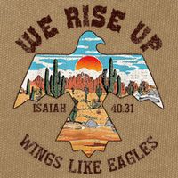 Bible Verse We Rise Up Wings Like Eagles Isaiah 4031 Cotton Canvas Backpack