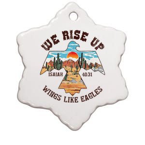 Bible Verse We Rise Up Wings Like Eagles Isaiah 4031 Ceramic Star Ornament