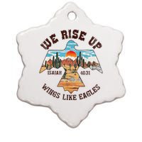 Bible Verse We Rise Up Wings Like Eagles Isaiah 4031 Ceramic Star Ornament