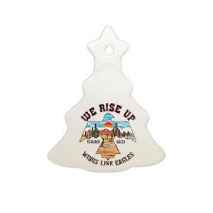 Bible Verse We Rise Up Wings Like Eagles Isaiah 4031 Ceramic Tree Ornament