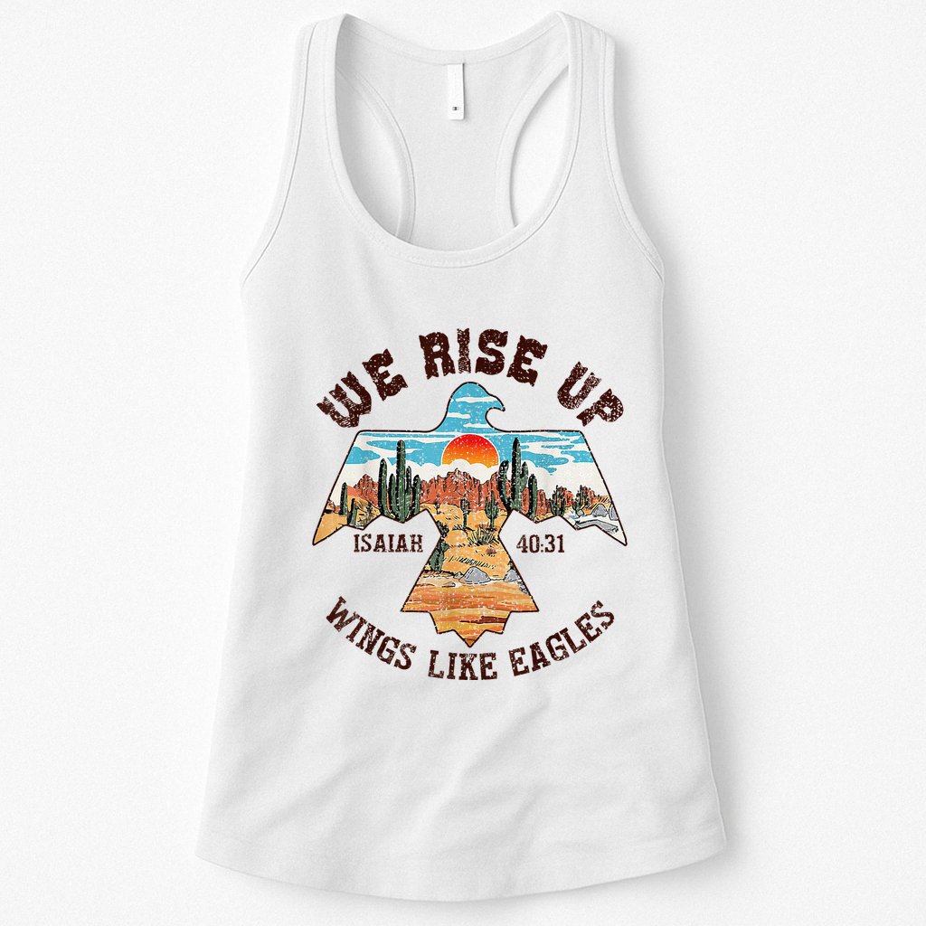 Bible Verse We Rise Up Wings Like Eagles Isaiah 4031 Womens Tank Top