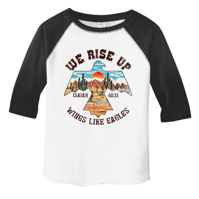 Bible Verse We Rise Up Wings Like Eagles Isaiah 4031 Toddler Fine Jersey T-Shirt
