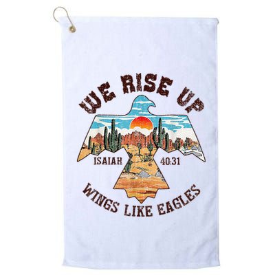 Bible Verse We Rise Up Wings Like Eagles Isaiah 4031 Golf Towel