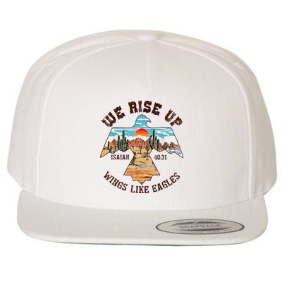 Bible Verse We Rise Up Wings Like Eagles Isaiah 4031 Wool Snapback Cap