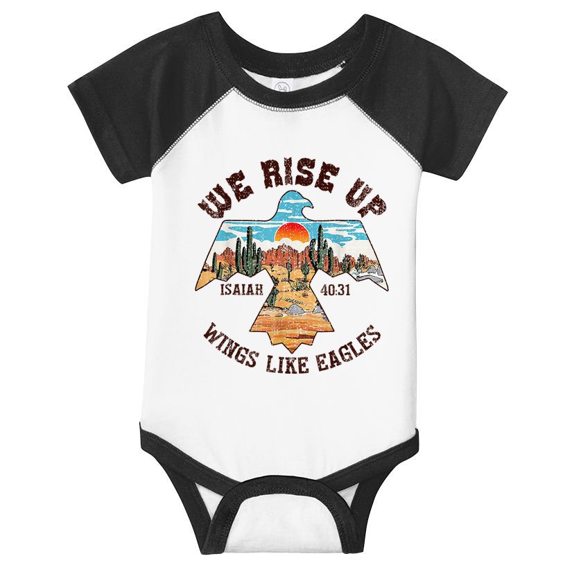 Bible Verse We Rise Up Wings Like Eagles Isaiah 4031 Infant Baby Jersey Bodysuit