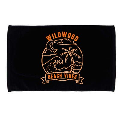 Beach Vibes Wildwood Vacation New Jersey Tour Beach Lover Microfiber Hand Towel