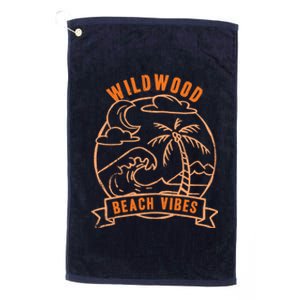 Beach Vibes Wildwood Vacation New Jersey Tour Beach Lover Platinum Collection Golf Towel