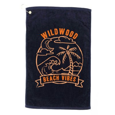 Beach Vibes Wildwood Vacation New Jersey Tour Beach Lover Platinum Collection Golf Towel