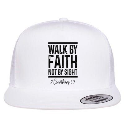 Bible Verse Walk Faith Not By Sight Christian Pastor Flatbill Hat