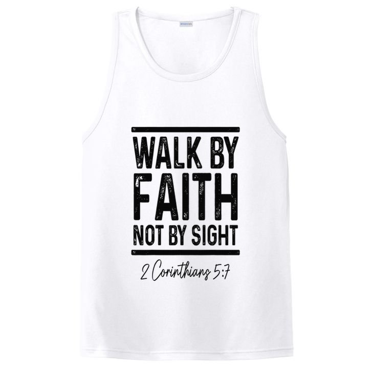 Bible Verse Walk Faith Not By Sight Christian Pastor PosiCharge Competitor Tank