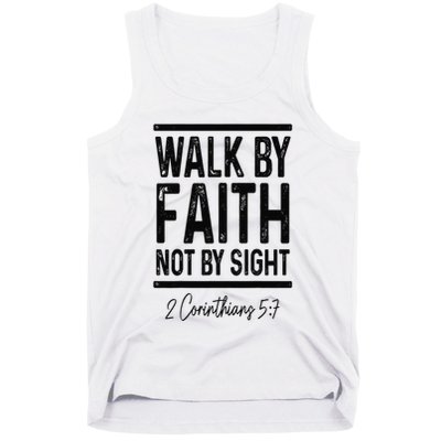Bible Verse Walk Faith Not By Sight Christian Pastor Tank Top