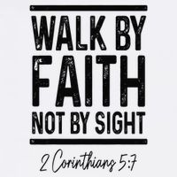 Bible Verse Walk Faith Not By Sight Christian Pastor Kids T-Shirt