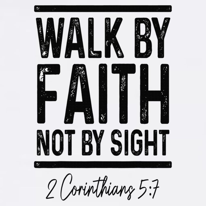 Bible Verse Walk Faith Not By Sight Christian Pastor Kids T-Shirt