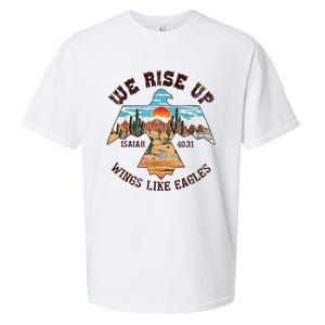 Bible Verse We Rise Up Wings Like Eagles Isaiah 4031 Sueded Cloud Jersey T-Shirt