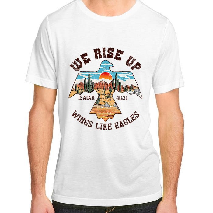 Bible Verse We Rise Up Wings Like Eagles Isaiah 4031 Adult ChromaSoft Performance T-Shirt