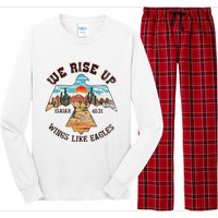 Bible Verse We Rise Up Wings Like Eagles Isaiah 4031 Long Sleeve Pajama Set