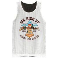 Bible Verse We Rise Up Wings Like Eagles Isaiah 4031 Mesh Reversible Basketball Jersey Tank