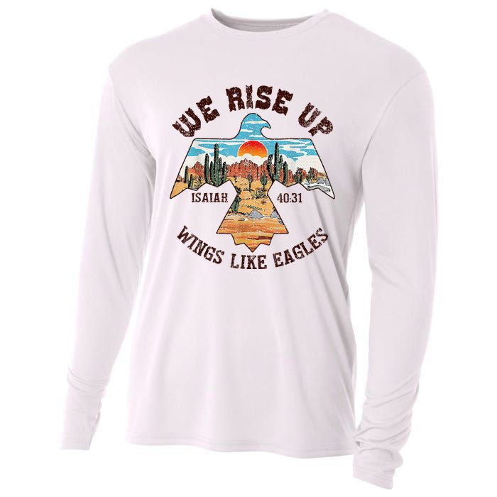 Bible Verse We Rise Up Wings Like Eagles Isaiah 4031 Cooling Performance Long Sleeve Crew