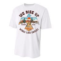 Bible Verse We Rise Up Wings Like Eagles Isaiah 4031 Performance Sprint T-Shirt