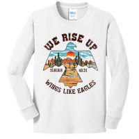 Bible Verse We Rise Up Wings Like Eagles Isaiah 4031 Kids Long Sleeve Shirt