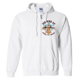 Bible Verse We Rise Up Wings Like Eagles Isaiah 4031 Full Zip Hoodie