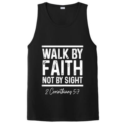 Bible Verse Walk Faith Not By Sight Christian Pastor Gift PosiCharge Competitor Tank